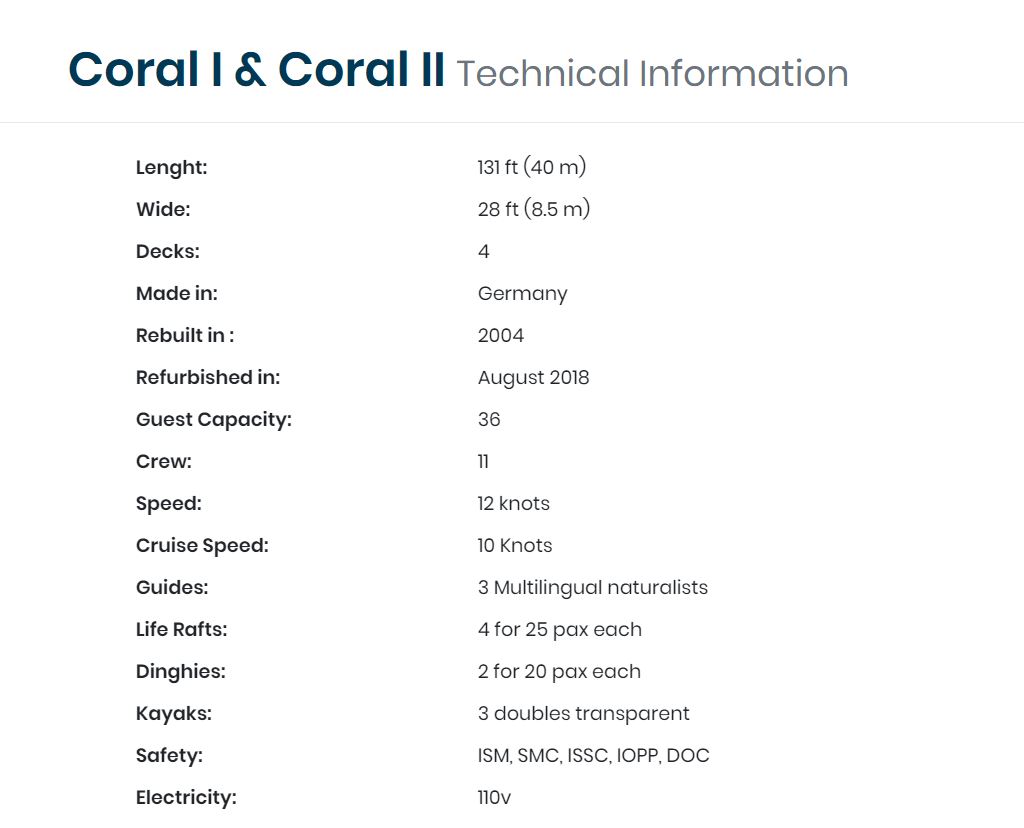 Coral II Boutique-Yacht: Coral II Boutique-Yacht 8 days/7 nights cruise